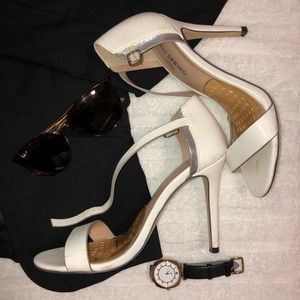 Elegant white heels